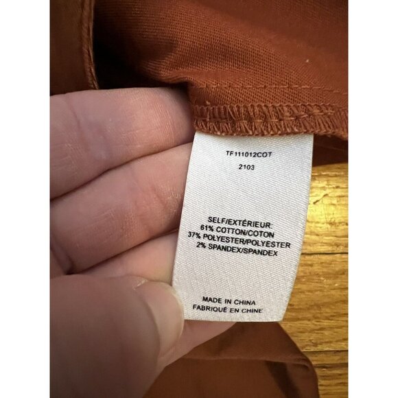 Derek Lam 10 Crosby Therese Cropped Straight Leg Trouser Pants cinnamon Size 4 - Picture 9 of 10